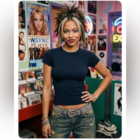 Prada Girocollo Jersey Intero Short Sleeve Top | Size S | Dark Blue / Black - Picture 3 of 15